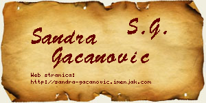Sandra Gačanović vizit kartica